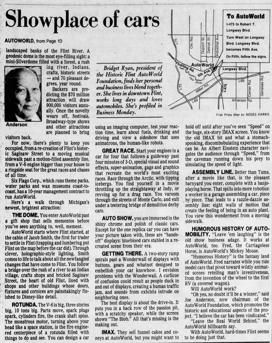 AutoWorld (Six Flags AutoWorld) - June 1984 Article